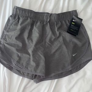 small grey nike running shorts